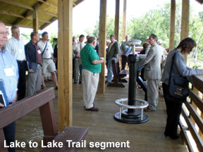 Attendees on the Lake To Lake Trail